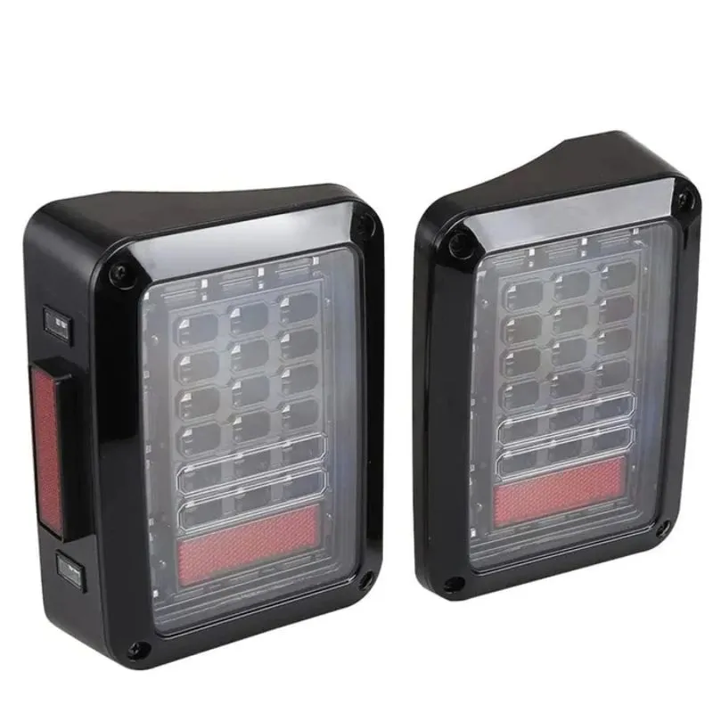 Suparee Jeep Wrangler LED Tail Lights with Clear Lens for 2007-2018 JK JKU