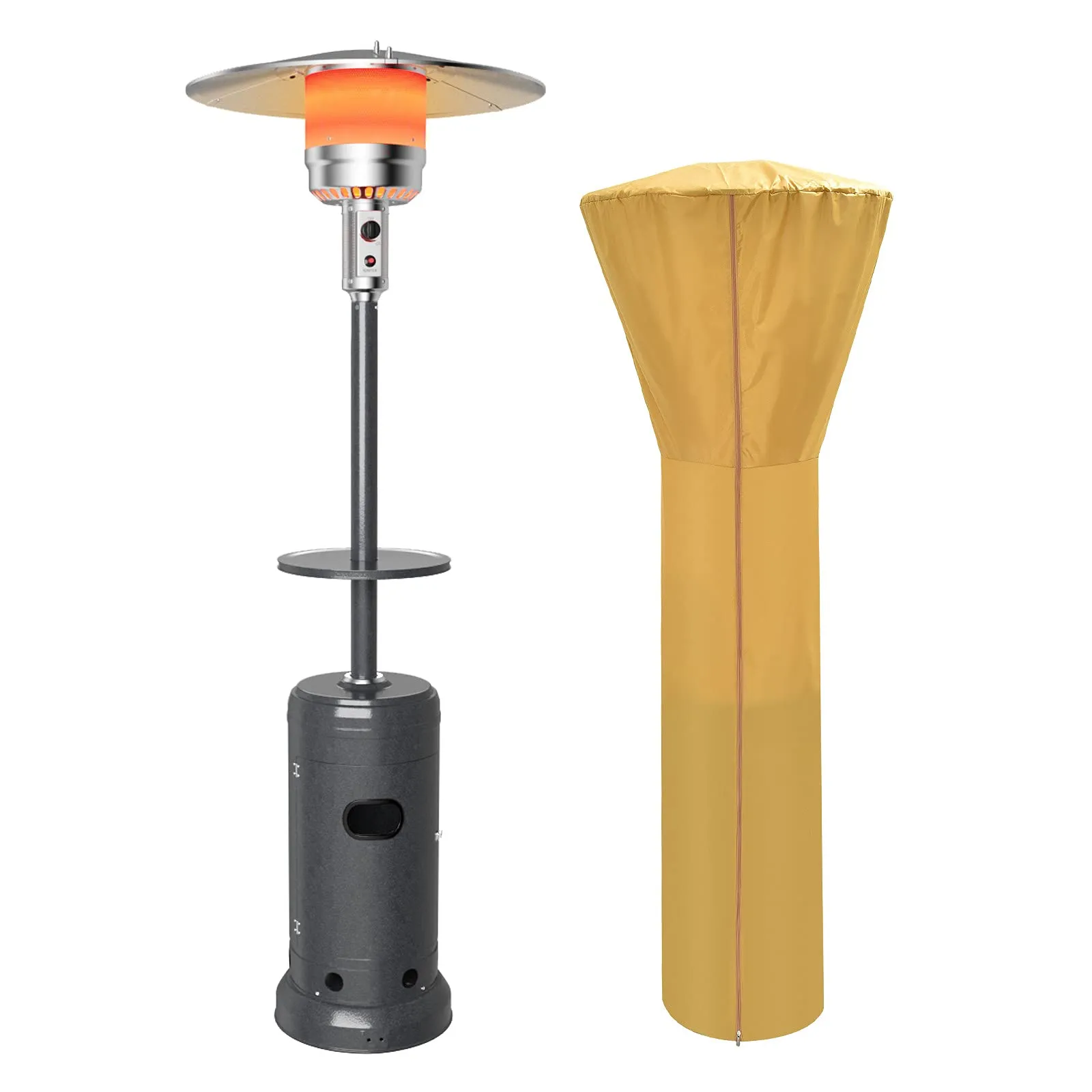 Tangkula 48000 BTU Outdoor Patio Heater with Wheels, Portable Porch Propane Heater