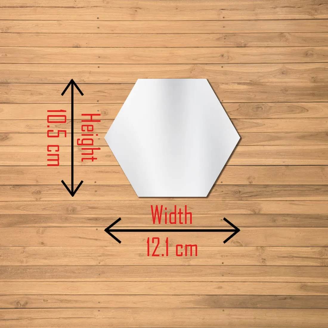 WallDaddy Mirror Stickers For Wall | Pack Of (10 Hexagon Silver) 3D Acrylic Decorative Mirror Wall Stickers, Mirror For Walls | Home | Hall | Bedroom | Bathroom | Livingroom | Kitchen | Festivals Etc.
