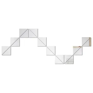 WallDaddy Self Adhesive Mirror Wall Stickers | Pack of (20 Big Triangle Silver) 3D Acrylic Decorative Mirror Stickers, Mirror for Wall | Home | Bedroom | Bathroom | Kitchen | Festivals Decoration