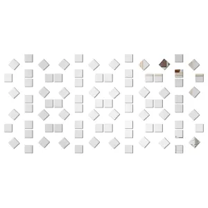WallDaddy Self Adhesive Mirror Wall Stickers | Pack of (86 Square Chips Silver) 3D Acrylic Decorative Mirror Stickers, Mirror for Wall | Home | Bedroom | Bathroom | Kitchen | Festivals Decoration
