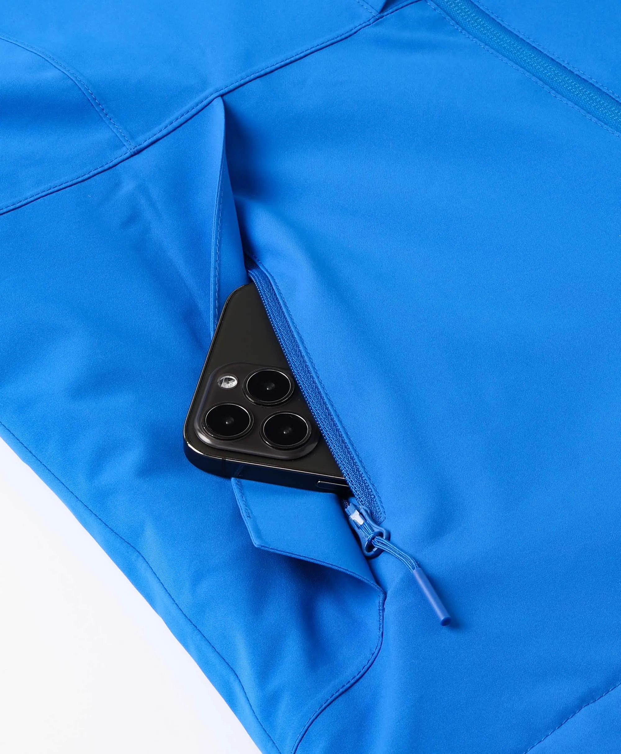 Women's Waterproof Heated Ski Jacket - Black/Blue